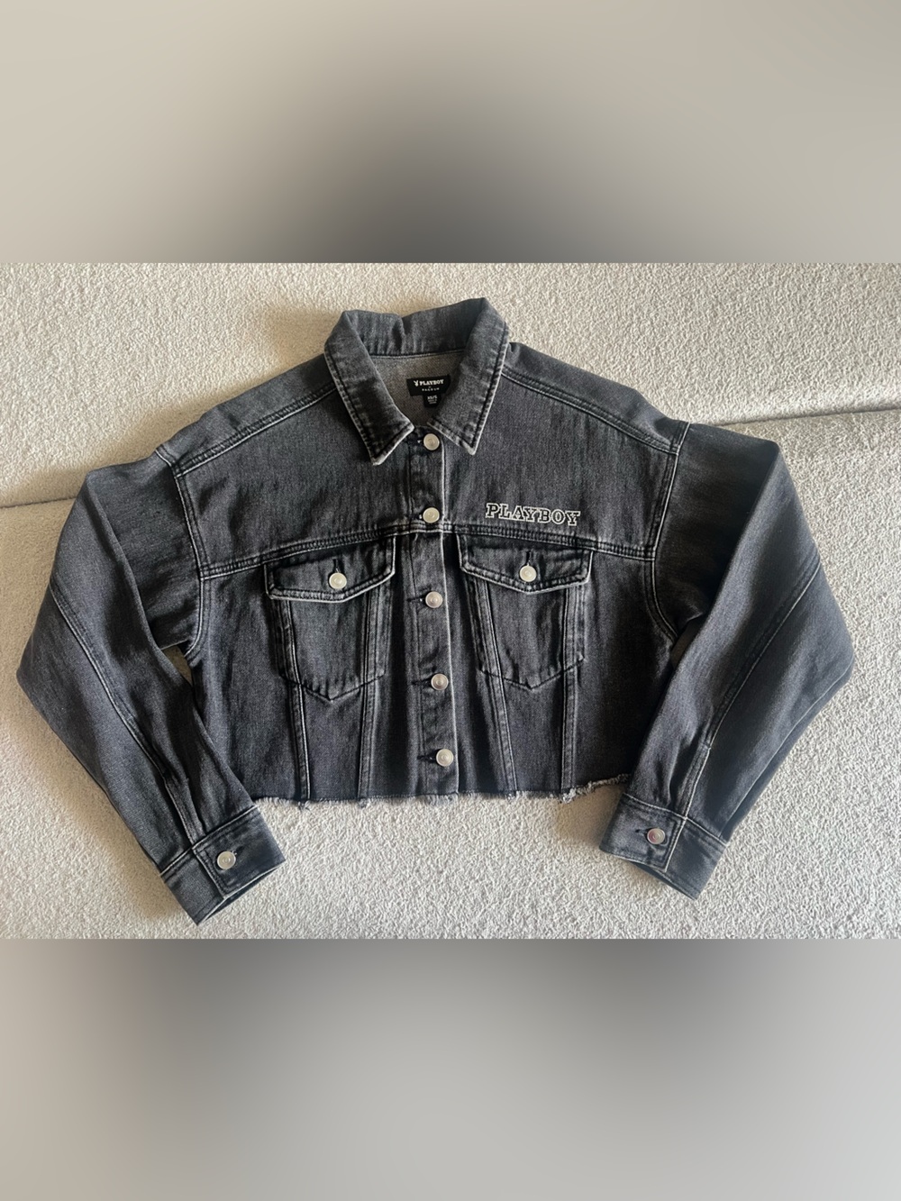 PLAYBOY Cropped Denim Jacket Women